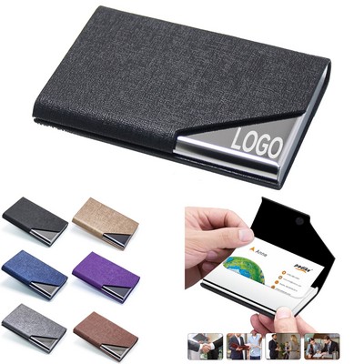 Stainless Steel Pu Business Card Box