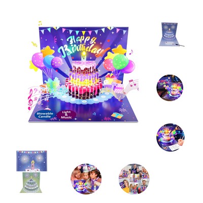 Musical Pop Up Birthday Cards with Light