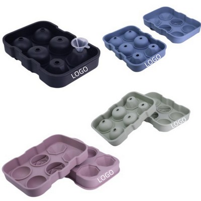 Diamond Rose Ball Ice Cube Tray Maker with Lid