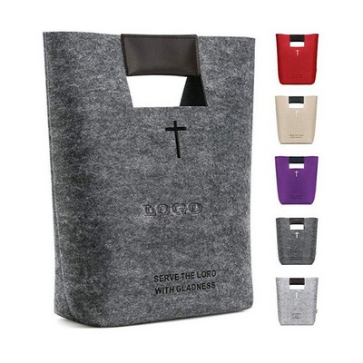 Minimally Designed Felt Hand-Held Storage Bag