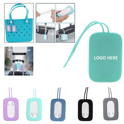 Silicone Luggage Tag With Travel Name Label