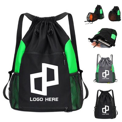 13.39X7.09X18.9 Inch Oxford Fabric Drawstring Backpack