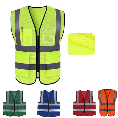 Eyelet Fabric High Visibility Reflective Safety Vest