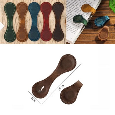 Personalized Magnetic Leather Bookmark