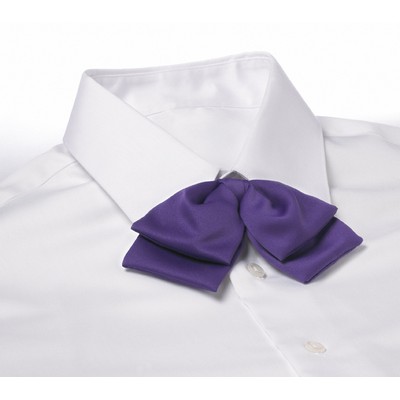 Purple Banded Floppy Bow Tie