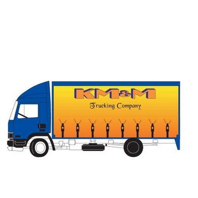 Commercial Truck Executive Magnet w/ Full Magnetic Back (4 Square Inch)
