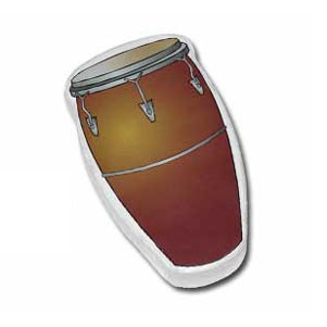 Compressed Conga Drum Shape 100% Cotton T-Shirt