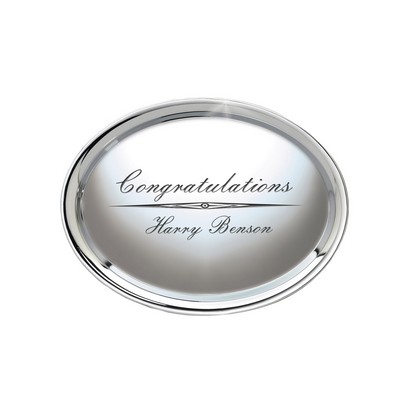 Oval Nickel Plated Tray (7 1/2"x9 3/4")