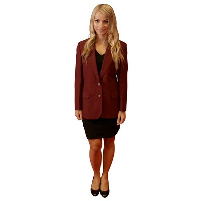 Women's Burgundy Red Blazer