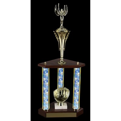 31" 2-Tier 3 Column Sport Trophy