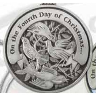Twelve Days of Christmas Mini Ornament (Day 4 - Four Calling Birds)