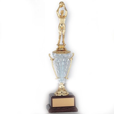 13 ½" Clear Acrylic Cup w/Figure Mount