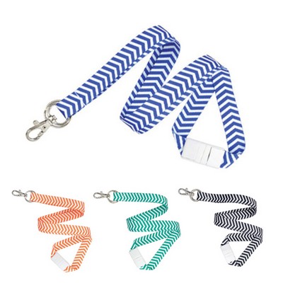 5/8" Zig Zag Preprinted Lanyards