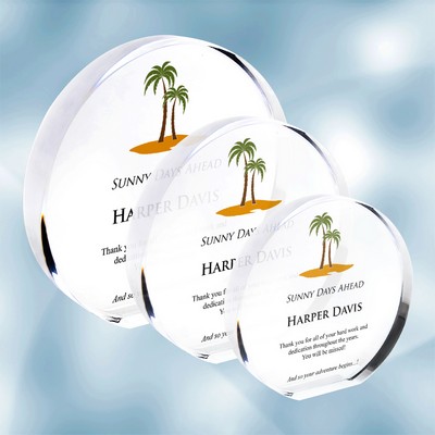 Color Imprinted Acrylic Circle Plaque (L)