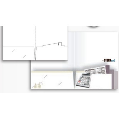 Sculptured Pockets® Presentation Folder w/Business Card Slit