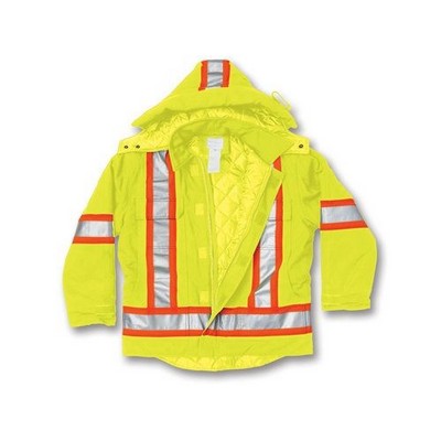 Quilt Cotton Lime Green Duck Jacket