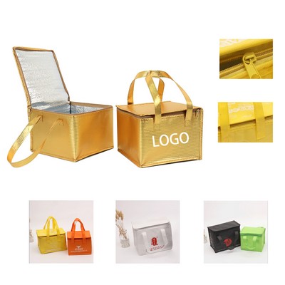 10 Inch Non Woven Insulated Cooler Outdoor Lunch Bag With Handle