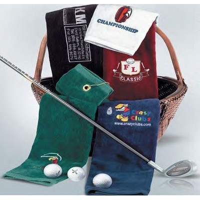 Burgundy Red Golf Towel (16"x25")