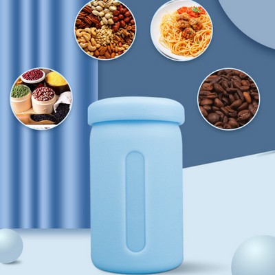 500ml Vacuum Sealed Bottle Type Silicone Food Storage Jars