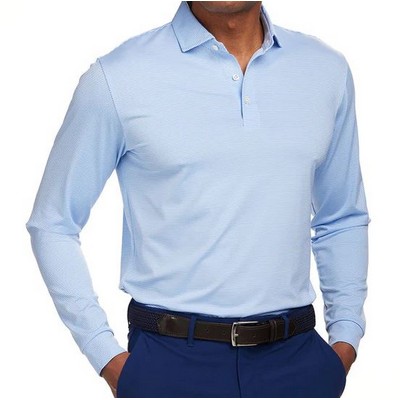 Holderness & Bourne Burke Long Sleeve Striped Performance Jersey Knit Shirt