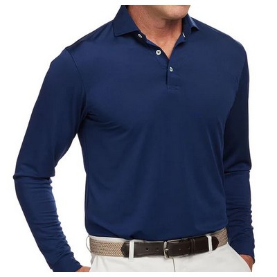 Holderness & Bourne Abbott Long Sleeve Performance Pique Knit Shirt