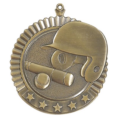 Star Medal - - Antique Gold, 2"