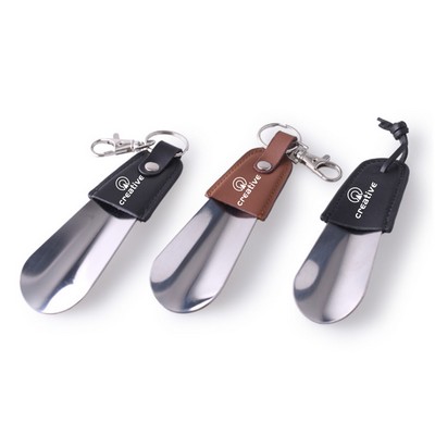 Metal Leather Shoe Horn