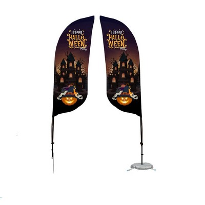 7' Teardrop Flag Kit Double Sided With Optional Base