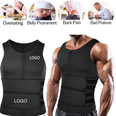Reinforced Double Belt Vest Waist Corset Shapewear