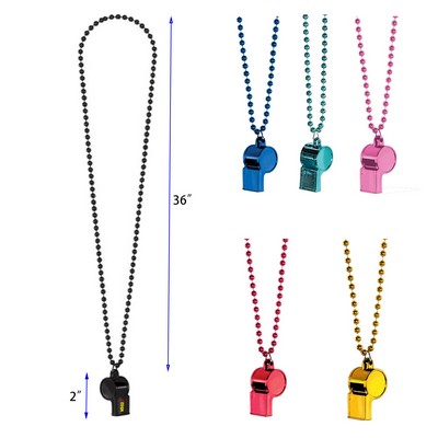 Whistle on Fashion Chain Necklace for Sports Safety