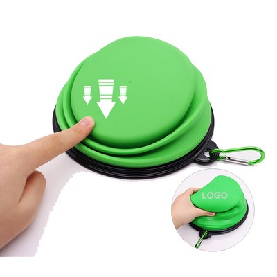 Portable Pet Folding Bowl With Key Chain