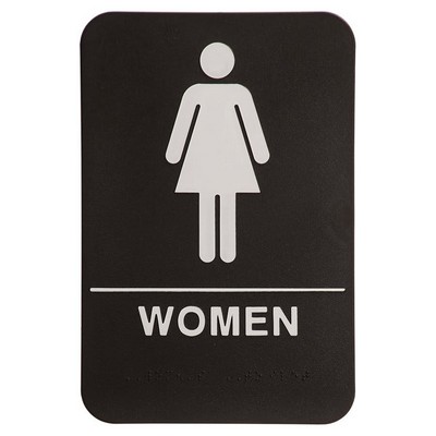 6" x 9" Women Accessible Restroom Sign