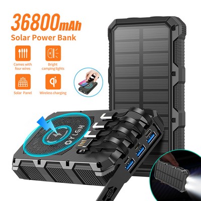 Wireless 36800mAh Power Bank With Flashlight