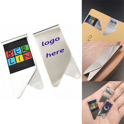 Stainless Steel Money Clip/Bookmark