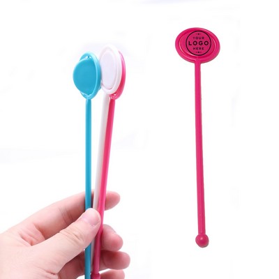 Plastic Cocktail Drink Stirrers With Rotating Handle